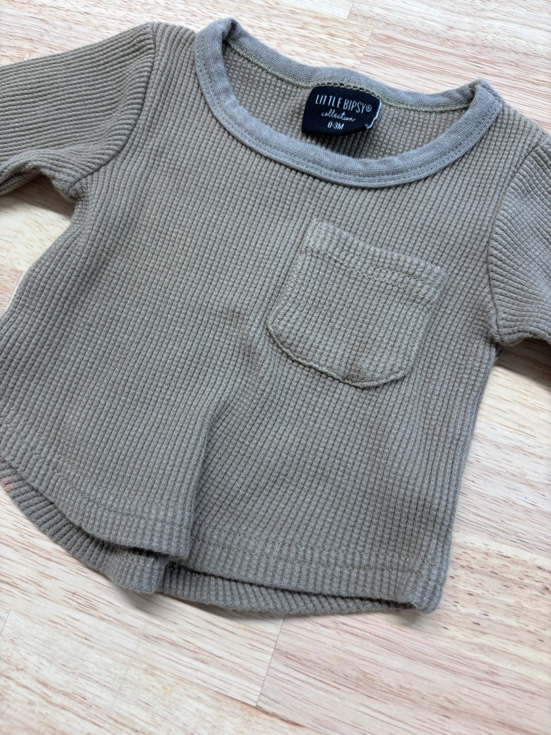 Little Bipsy Ribbed Top, 0-3 Months (Sage)