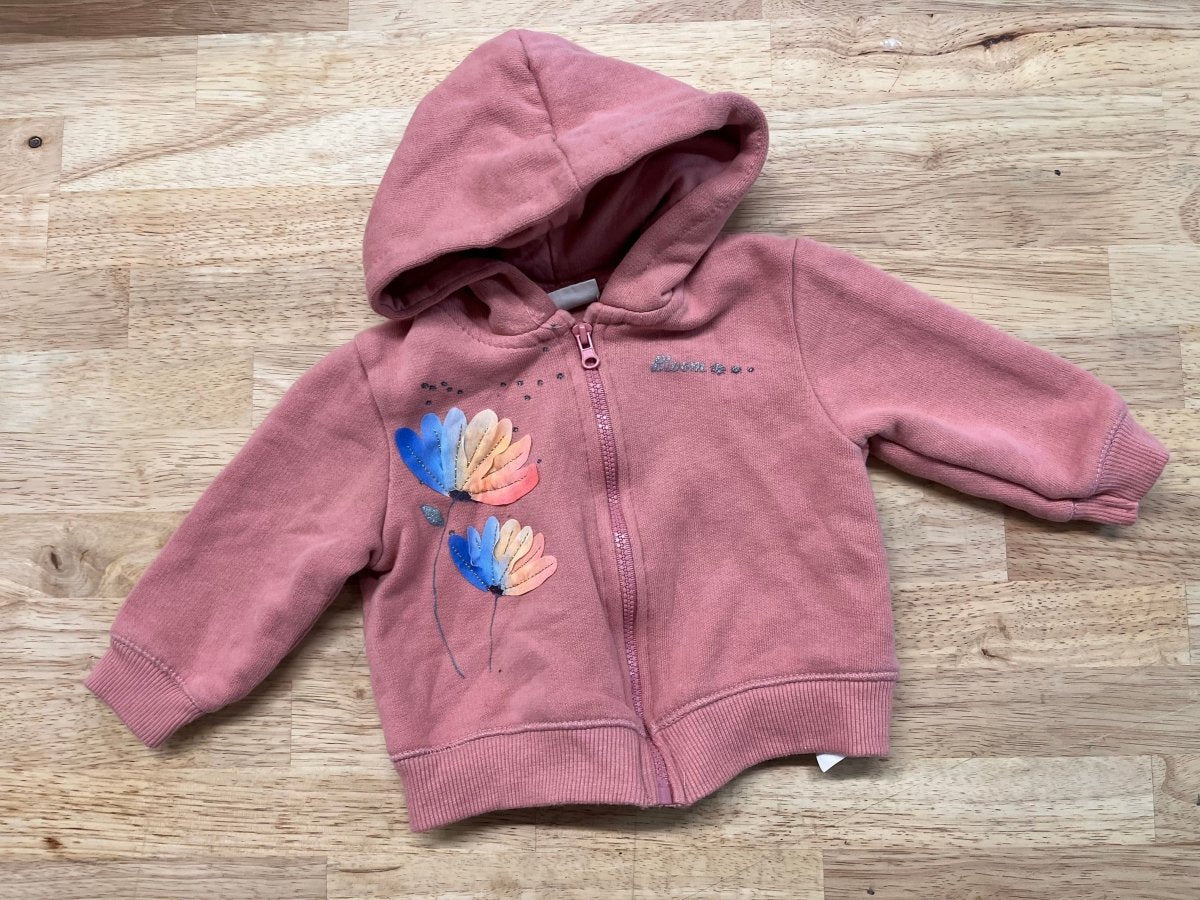 Zara Baby Girl Zip - Up Hoodie – Size 6–9M - Nest and Sprout - Consignment