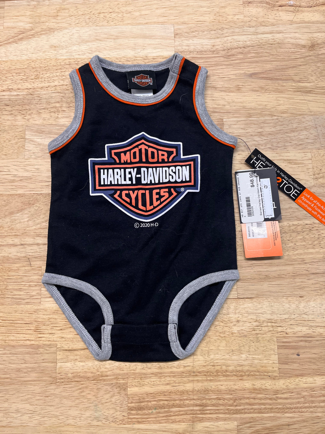 Harley Davidson Sleeveless Bodysuit – Size 0–3M (NWT)