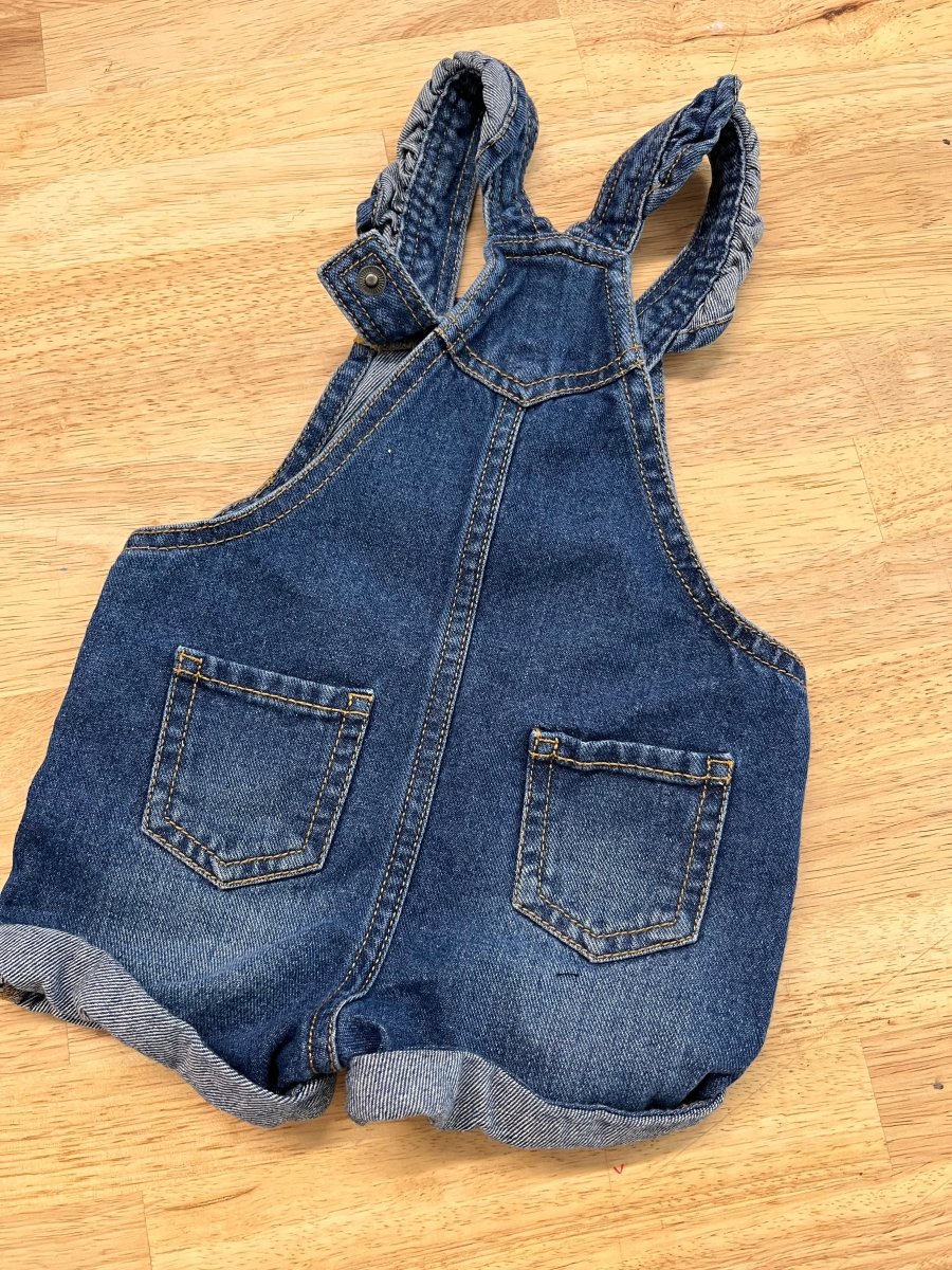 George Denim Overalls – Size 3–6M - Nest and Sprout - Consignment