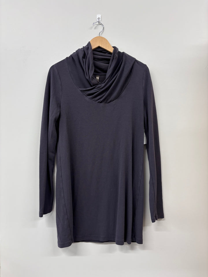 Thyme Maternity Tunic (Size XL, Grey with Cowl Neck)