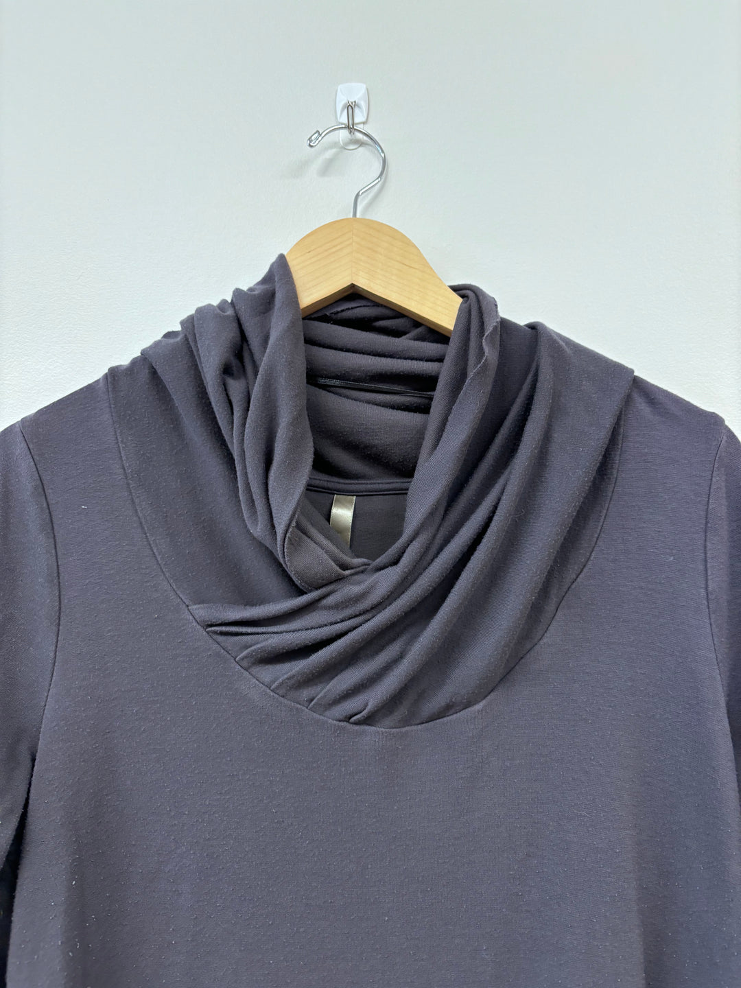 Thyme Maternity Tunic (Size XL, Grey with Cowl Neck)