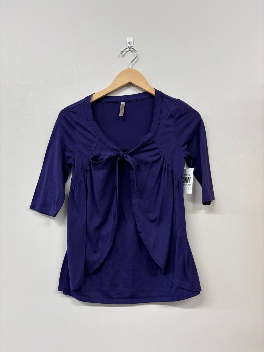 Thyme Maternity Nursing Top (Size XS, Purple) - Nest and Sprout - Consignment