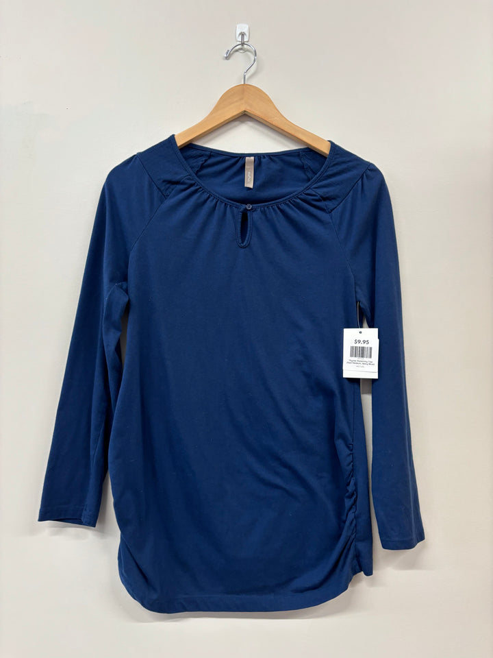 Thyme Maternity Top (Size Medium, Navy Blue)