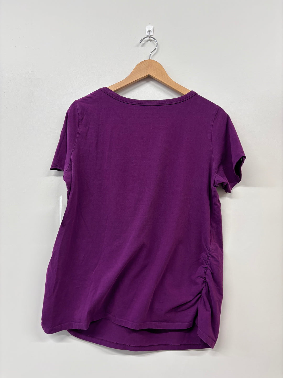 George Maternity Top (Size Large, Purple Scoop Neck)