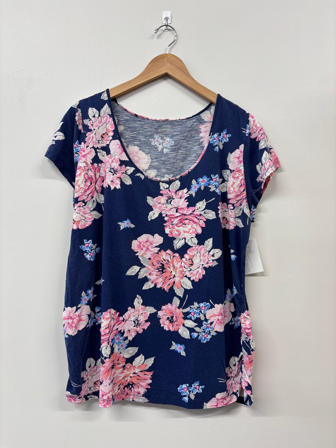 Old Navy Maternity Top (Size XL, Floral Blue)