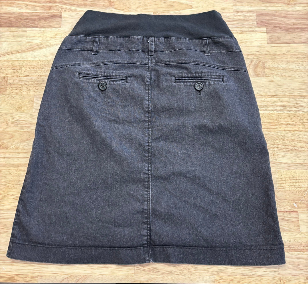 Thyme Maternity Skirt (Size XXL, Black Denim)