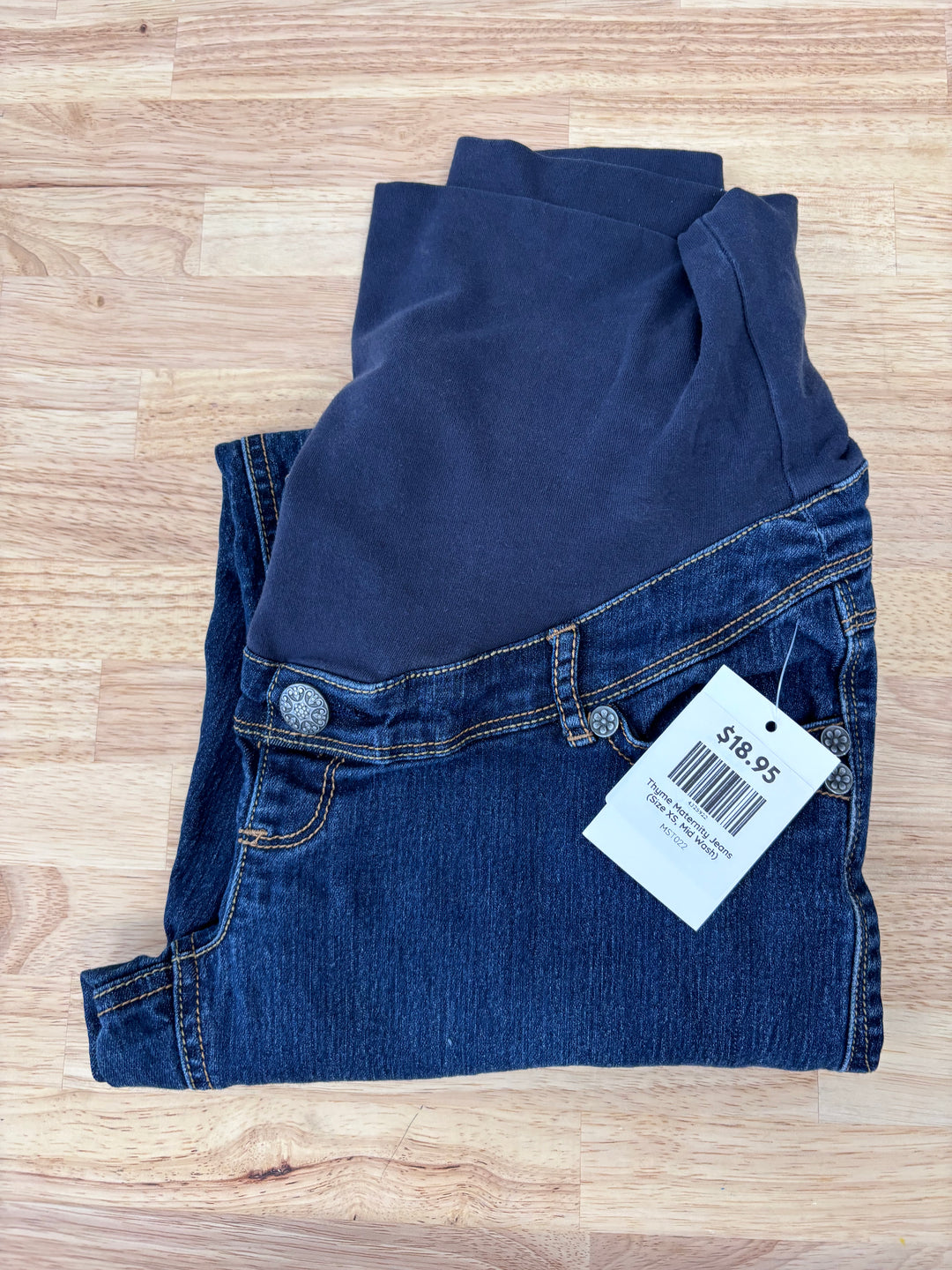 Thyme Maternity Jeans (Size XS, Mid Wash)