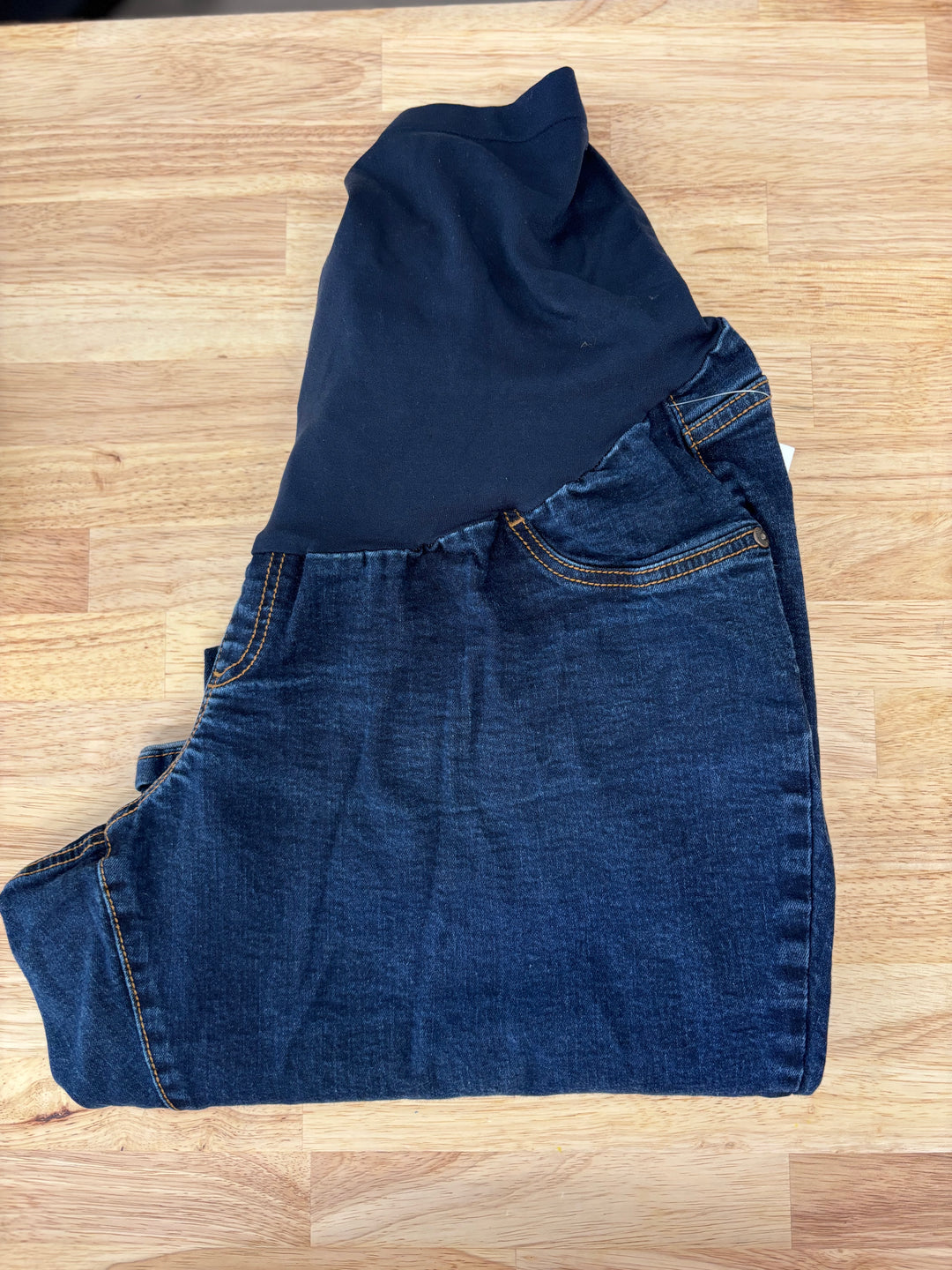 Indigo Blue Maternity Jeans (Size 2X, Dark Wash Full Panel)