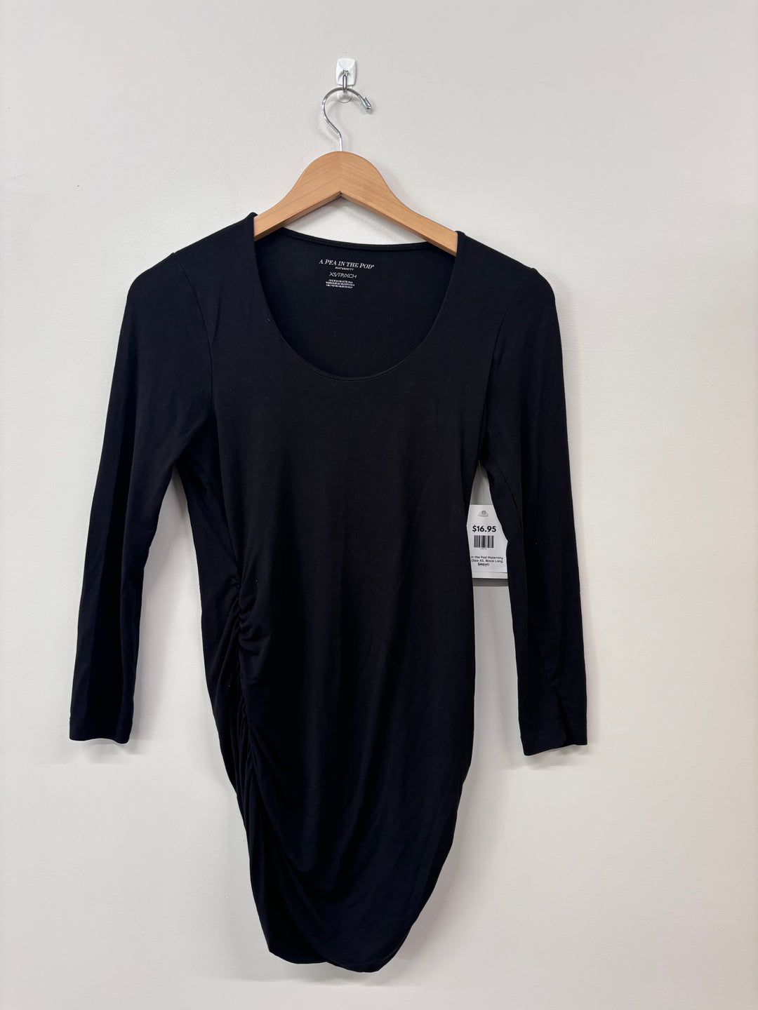 Pea in the Pod Maternity Top (Size XS, Black Long Sleeve)