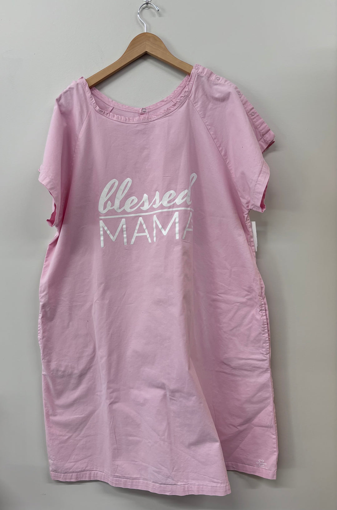 Gift Gowns Maternity Gown (Size 3XL, Light Pink 'Blessed Mama')