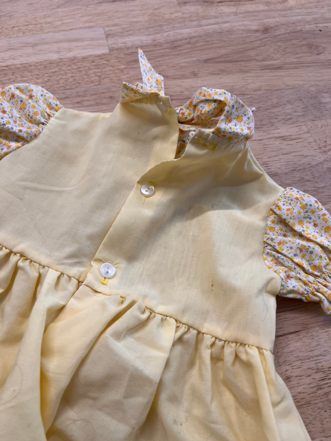 Mini Togs Top – Yellow Floral 12-18M