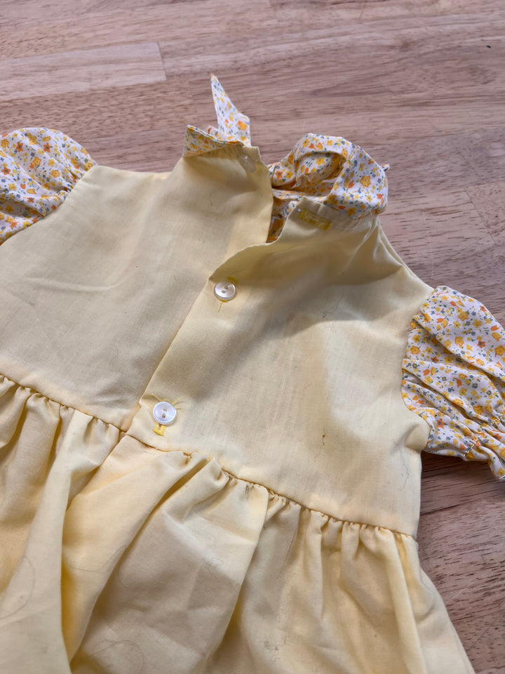 Mini Togs Top – Yellow Floral 12-18M