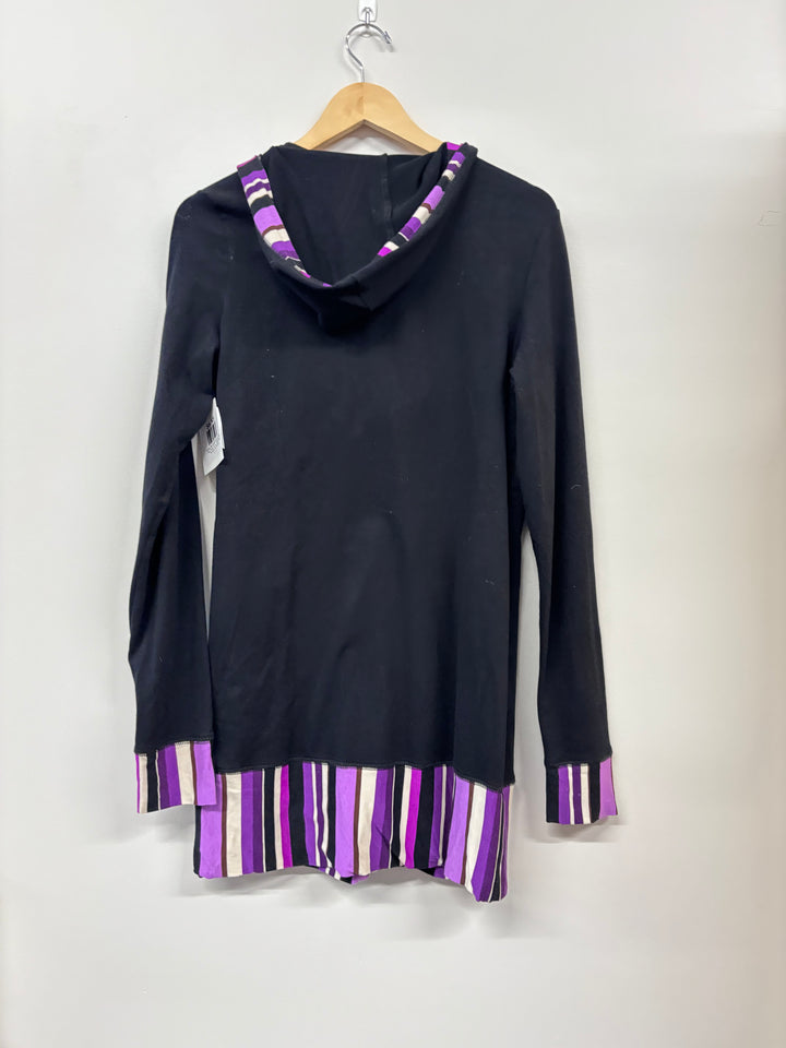 Belly Bedaine Maternity Top (Size XXL, Hooded, Purple Accents)