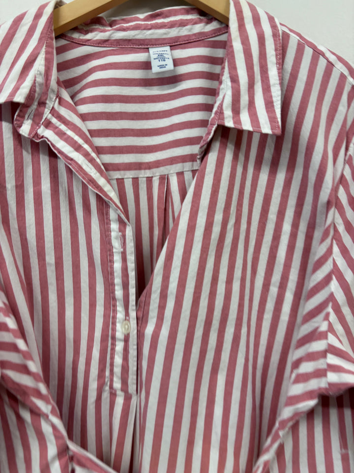 Old Navy Maternity Blouse (Size XXL, Pink Stripes)