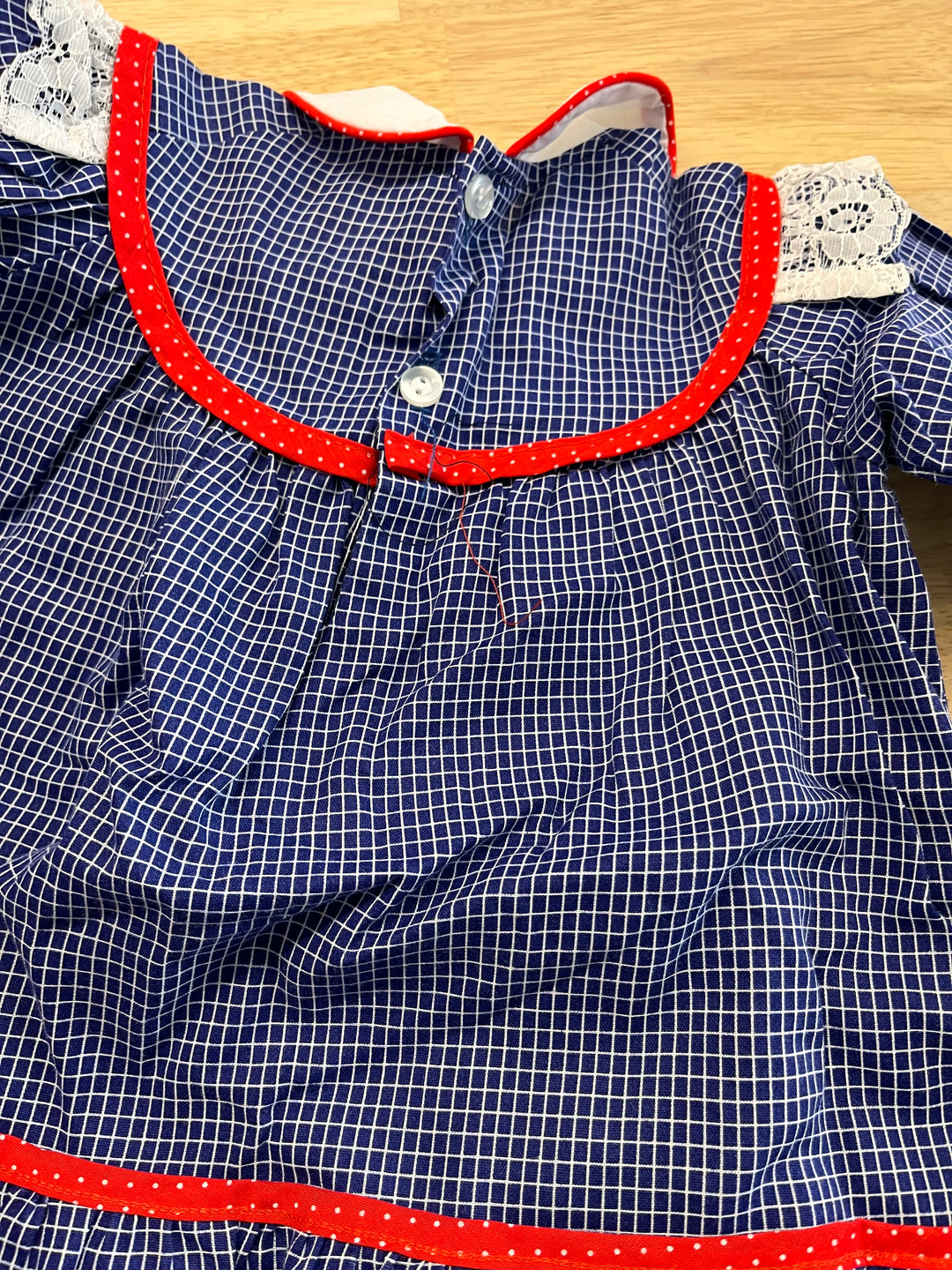 Sears Vintage Dress – 32lbs Blue Plaid