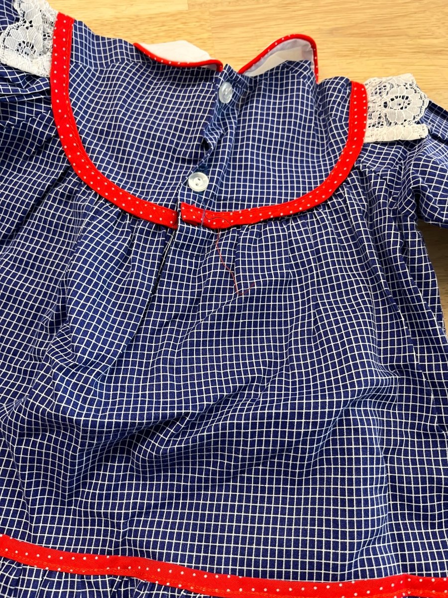 Sears Vintage Dress – 32lbs Blue Plaid - Nest and Sprout-Consignment