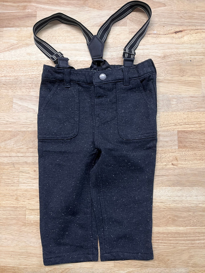 Joe Fresh Speckled Suspender Pants – 12-18M