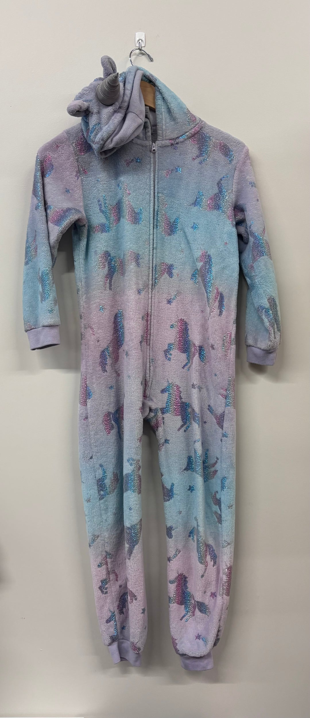 PJ Place Unicorn Fleece Romper (Size 10/12)