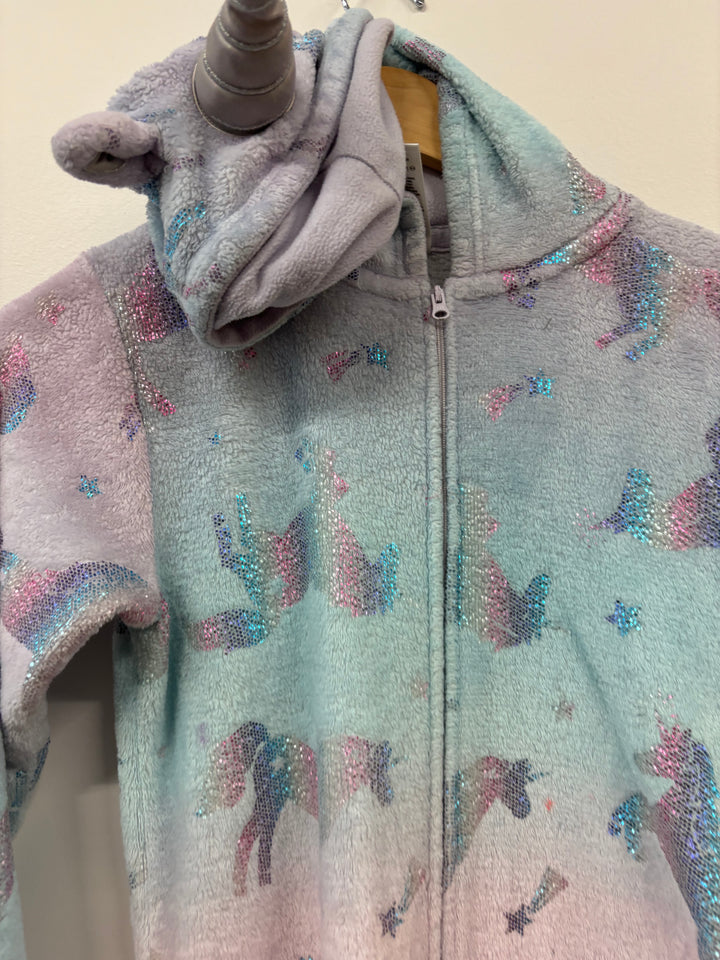 PJ Place Unicorn Fleece Romper (Size 10/12)