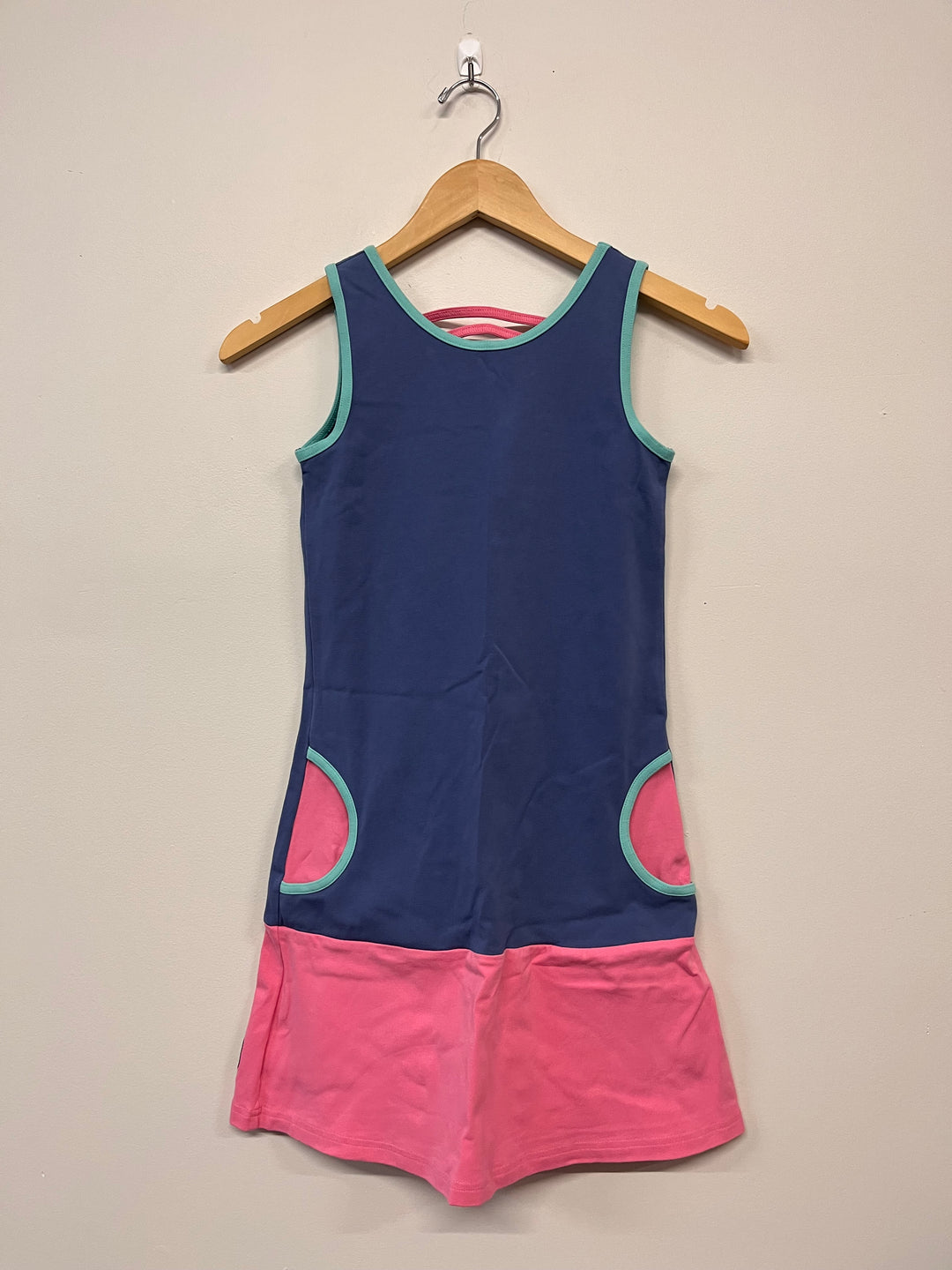 Peekaboo Beans Summer Dress – Periwinkle & Pink – Size 8