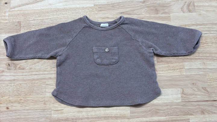 Bebe Holic Medium Shirt (Light Brown, Waffle Knit)