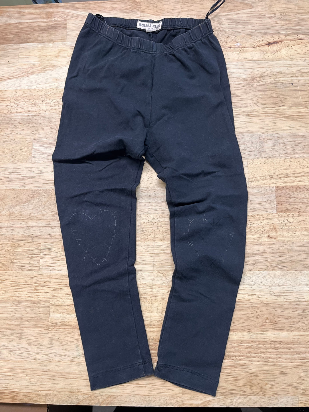 Small Rags Leggings – Black (Size 104)