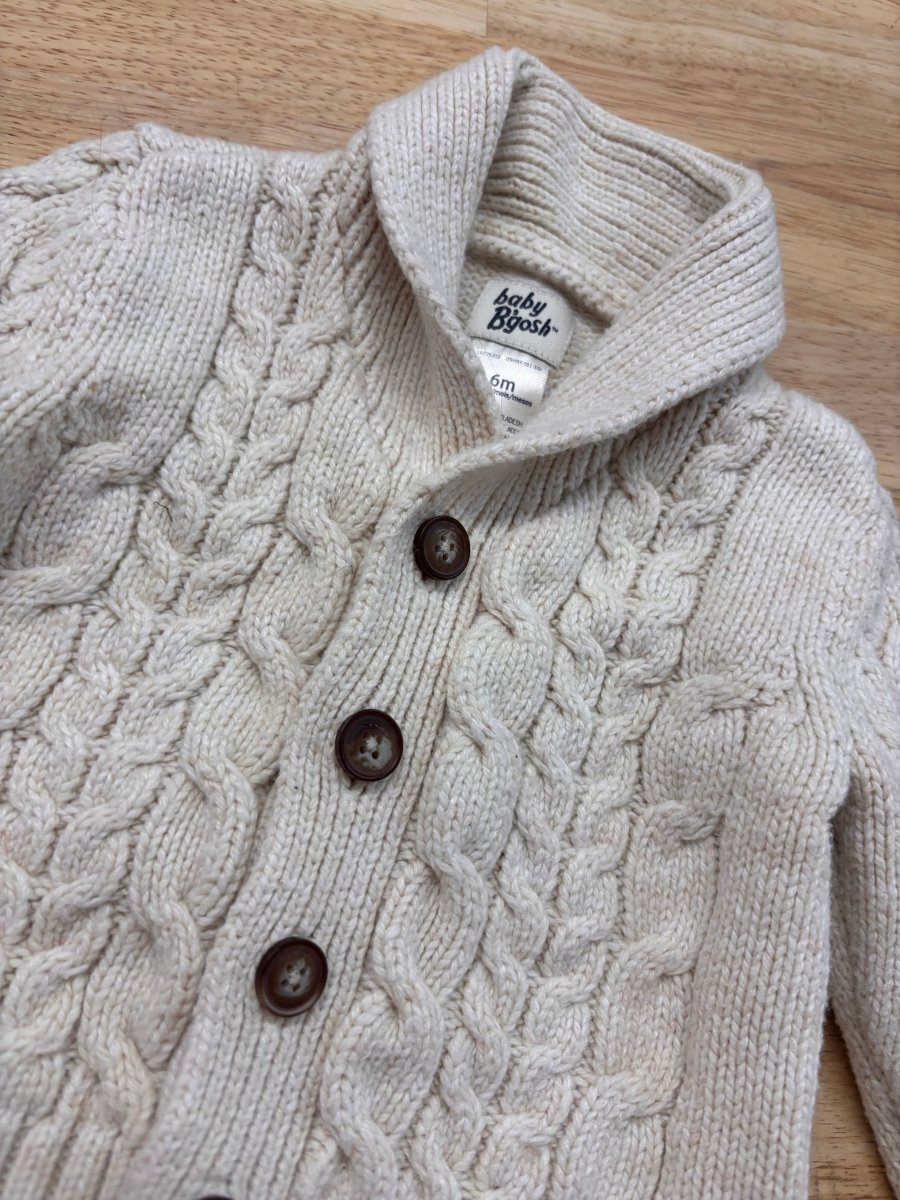 Baby B’gosh 6M Cable Knit Sweater with Collar - Nest and Sprout - Consignment