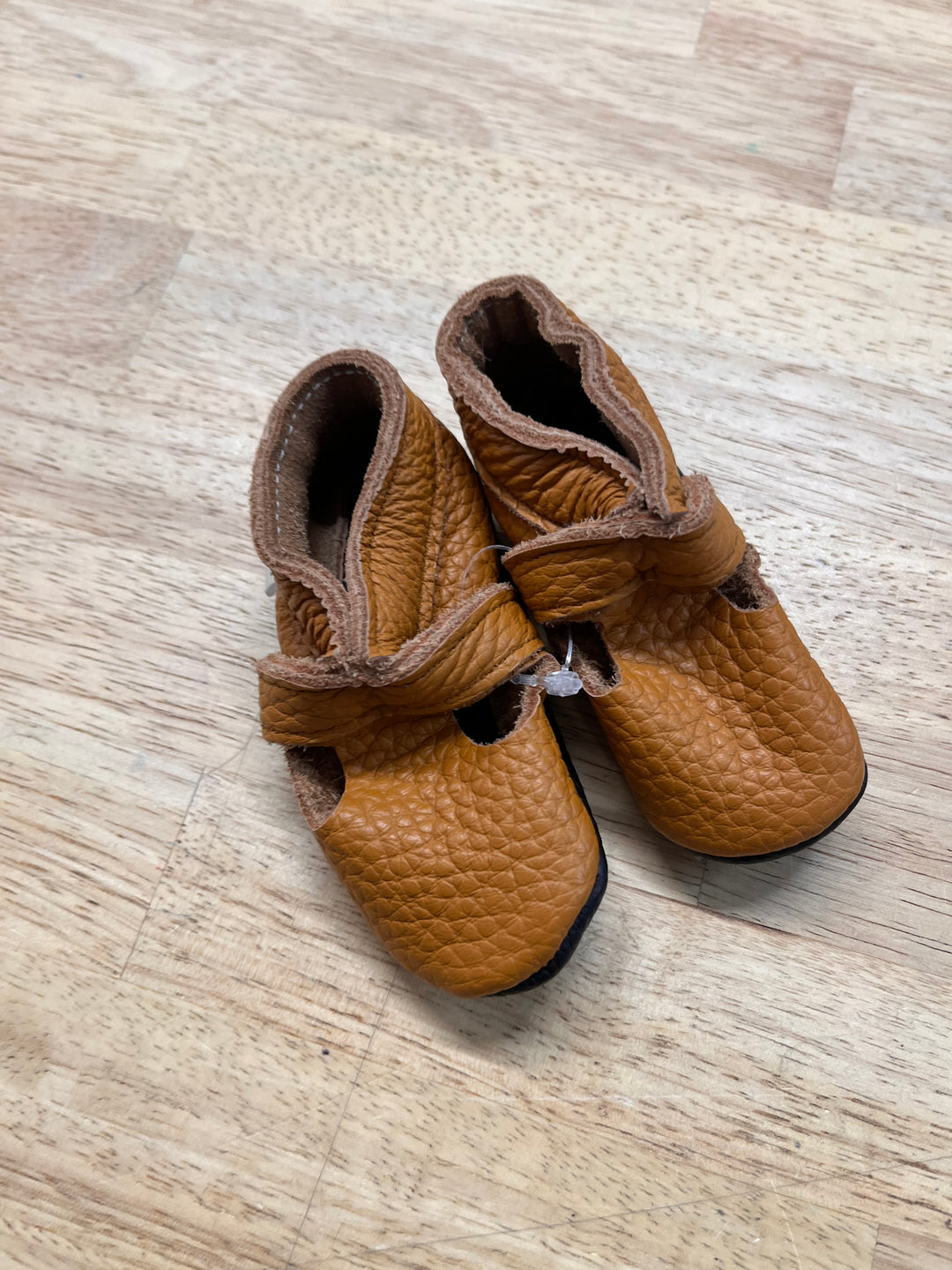 Ebooba Leather Moccasins – Chestnut (0-6M)