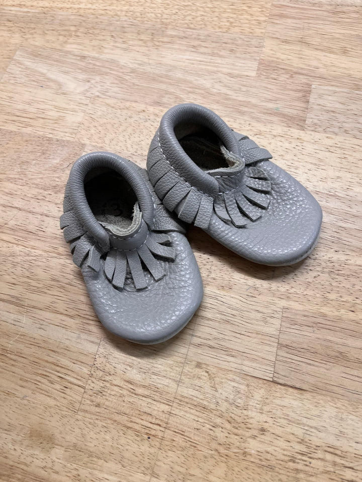 Minimoc Leather Moccasins – Grey (Size 3)