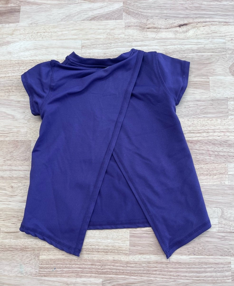 Jill Yoga Eggplant Open - Back Top Size 2 in - Nest and Sprout - Consignment