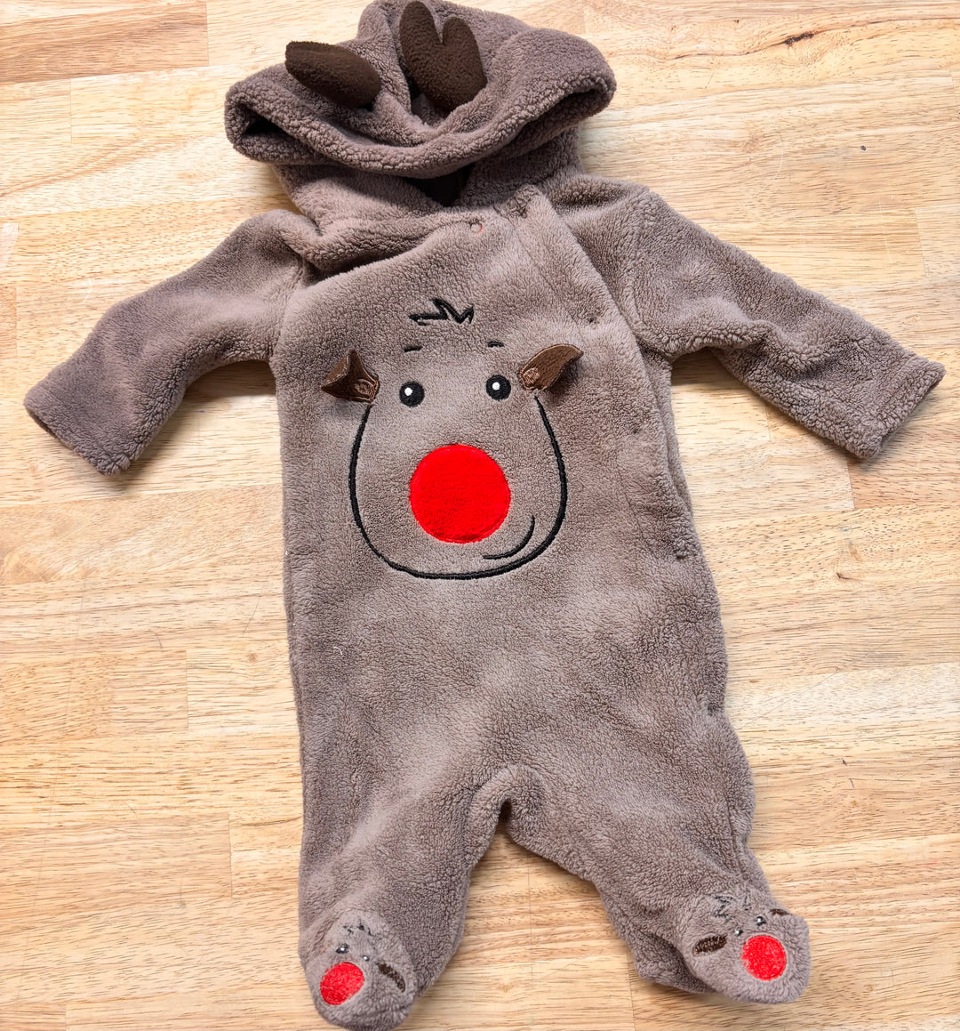 George Reindeer Fleece Suit – NB