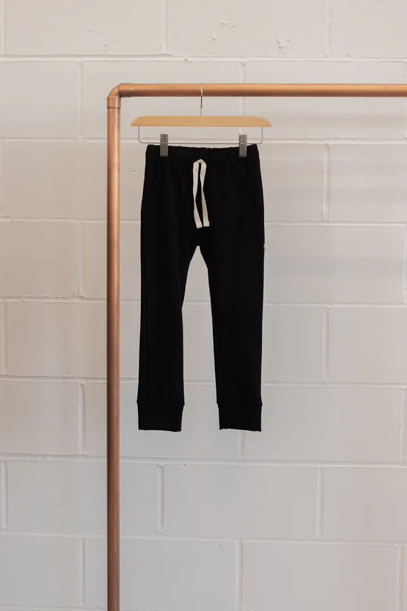 Jax + Lennon Terry Lounge Pants | Black