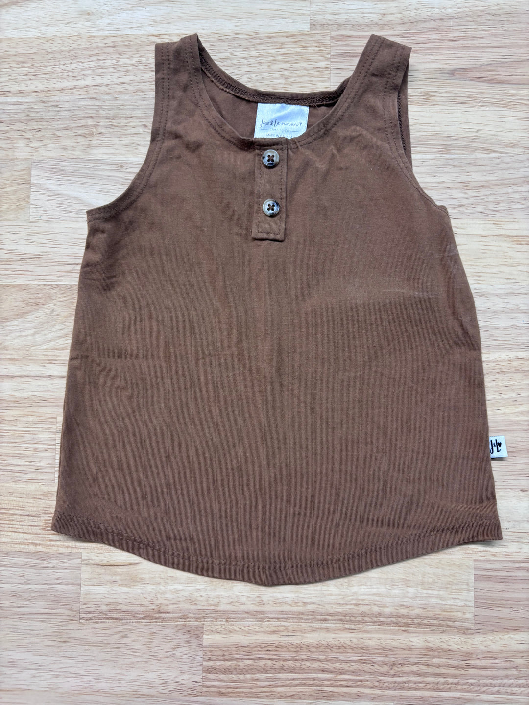 Jax & Lennon 6-12 Month Tank Shirt (Caramel)