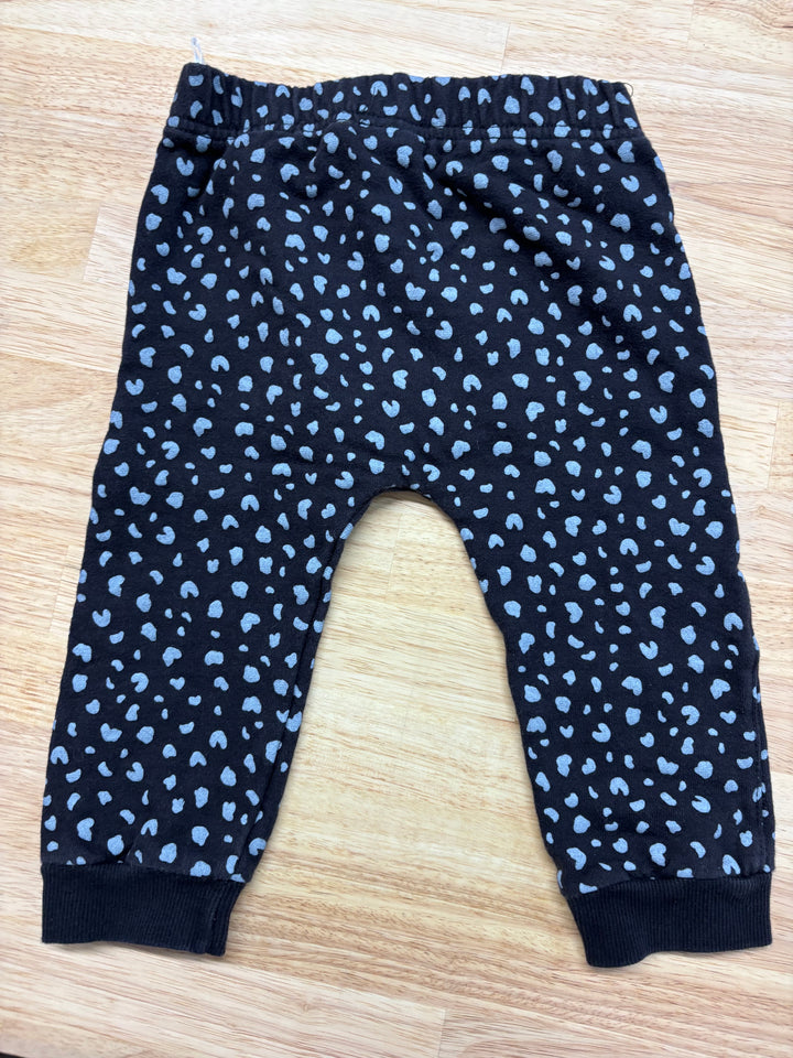 Indigo Baby 12-18 Month Pants (Black with White Dot Pattern)