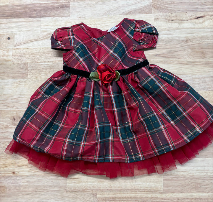 George 3-6 Month Holiday Dress (Red & Green)