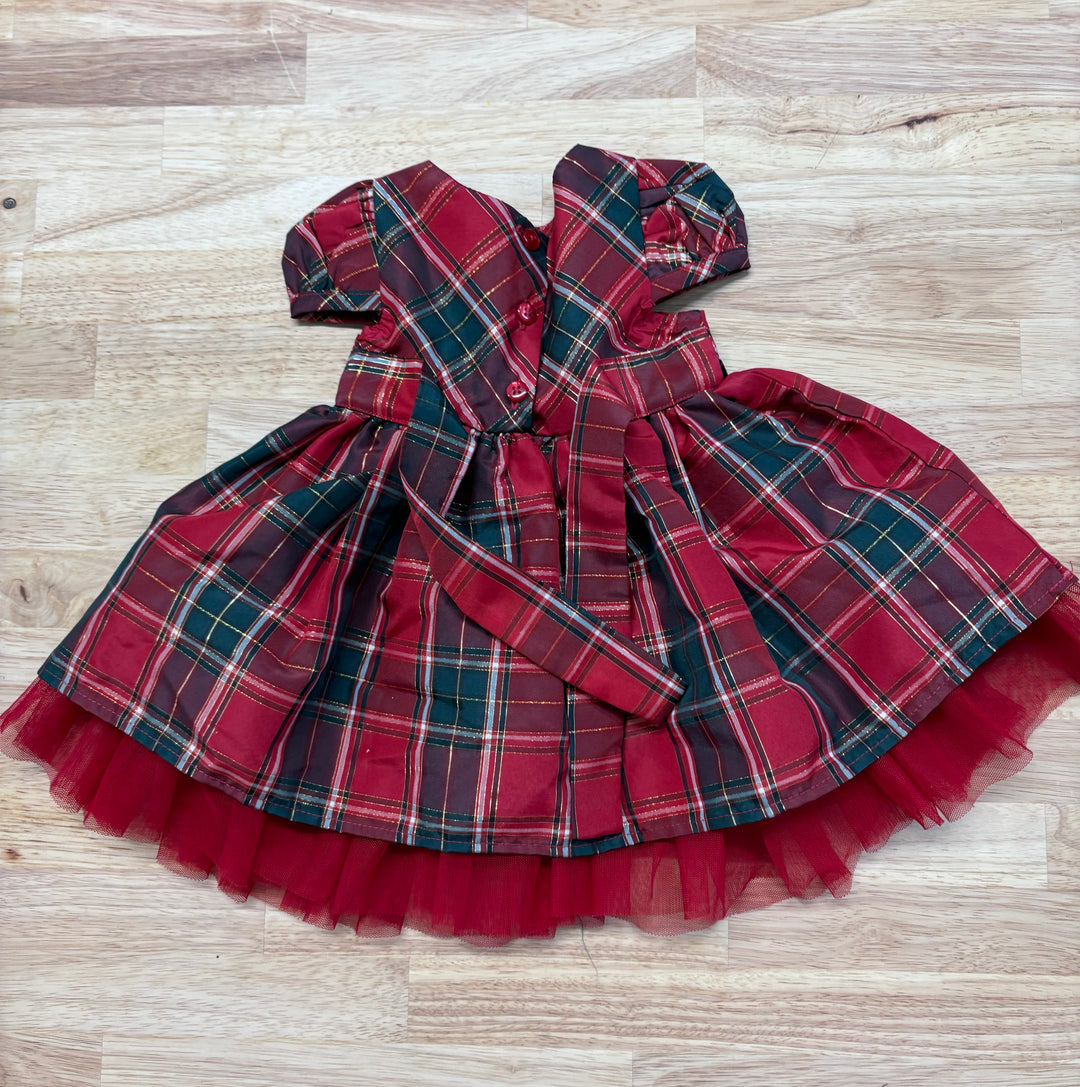 George 3-6 Month Holiday Dress (Red & Green)