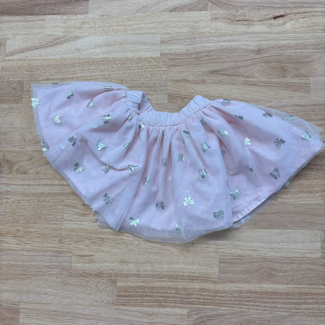 Carters 6 Month Skirt (Pink with Silver Bows)