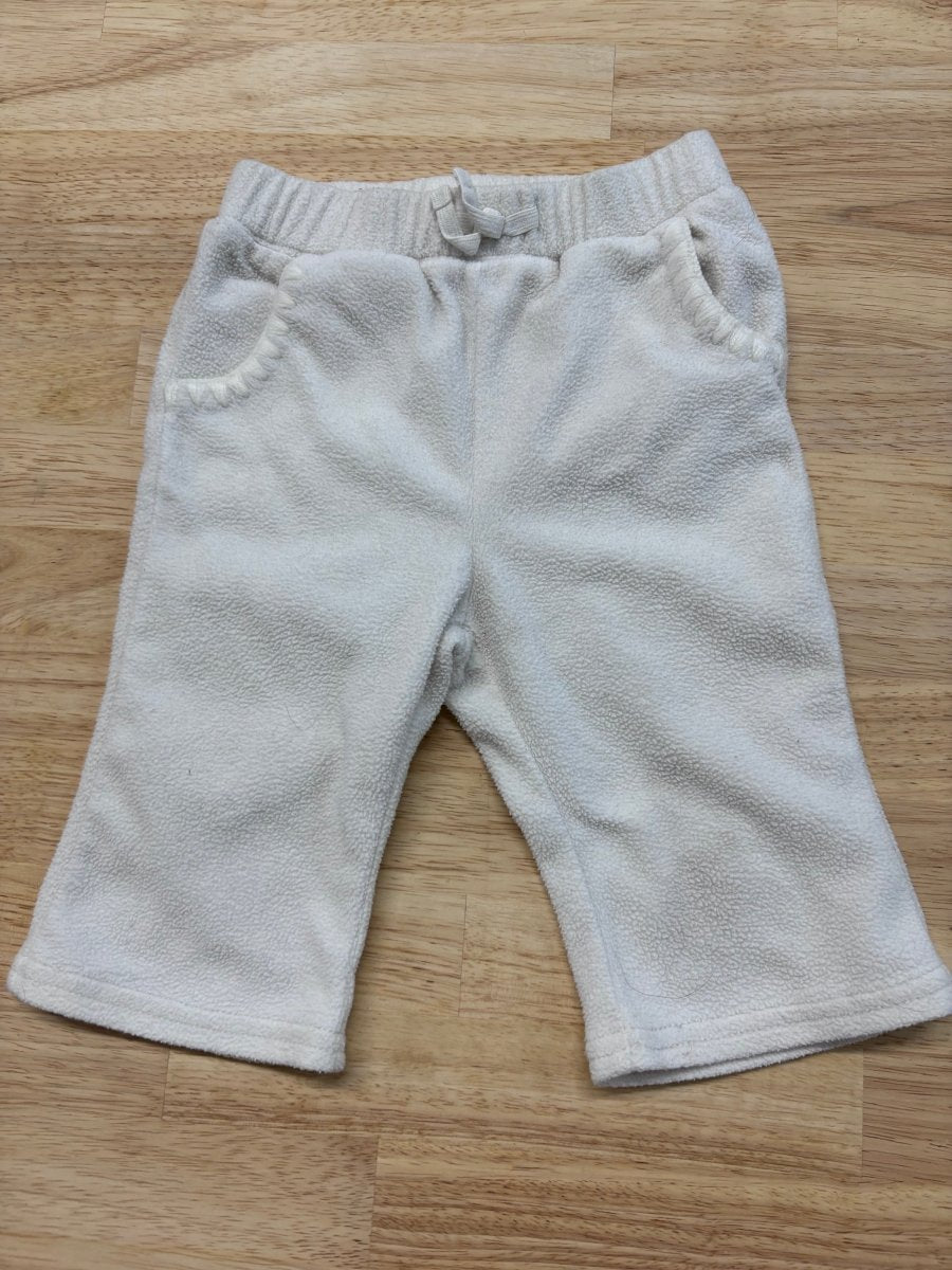 Gap 3 - 6 Month Pants (White Fleece) - Nest and Sprout - Consignment