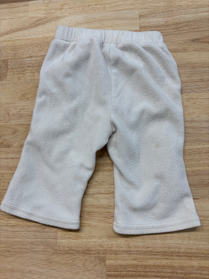 Gap 3-6 Month Pants (White Fleece)