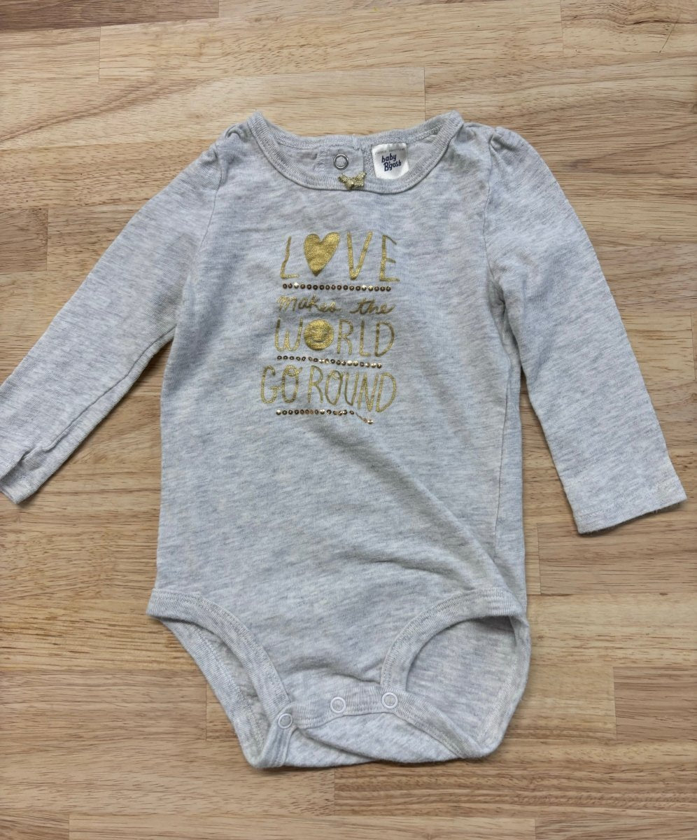 OshKosh 9 - 12 Month Bodysuit (Oatmeal) - Nest and Sprout - Consignment