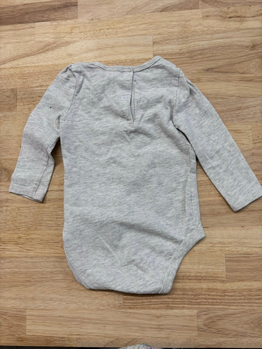 OshKosh 9 - 12 Month Bodysuit (Oatmeal) - Nest and Sprout - Consignment