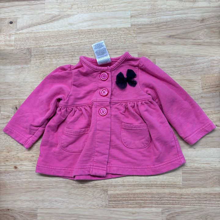 Carters 6 Month Button-Up Sweater (Pink)