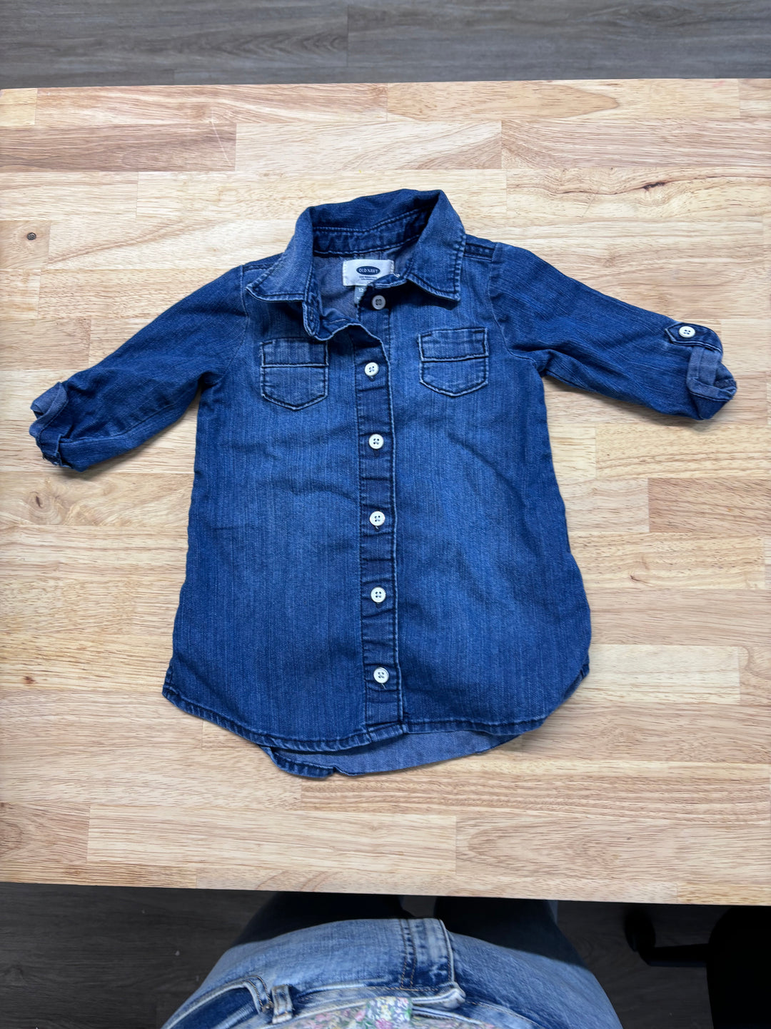 Old Navy 12-18 Month Denim Dress (Long Sleeve)