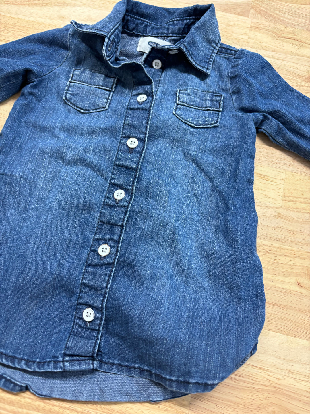 Old Navy 12-18 Month Denim Dress (Long Sleeve)