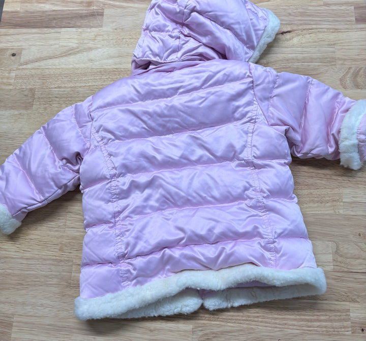 Gap 12-18 Month Jacket (Pink with Faux Fur Edging)