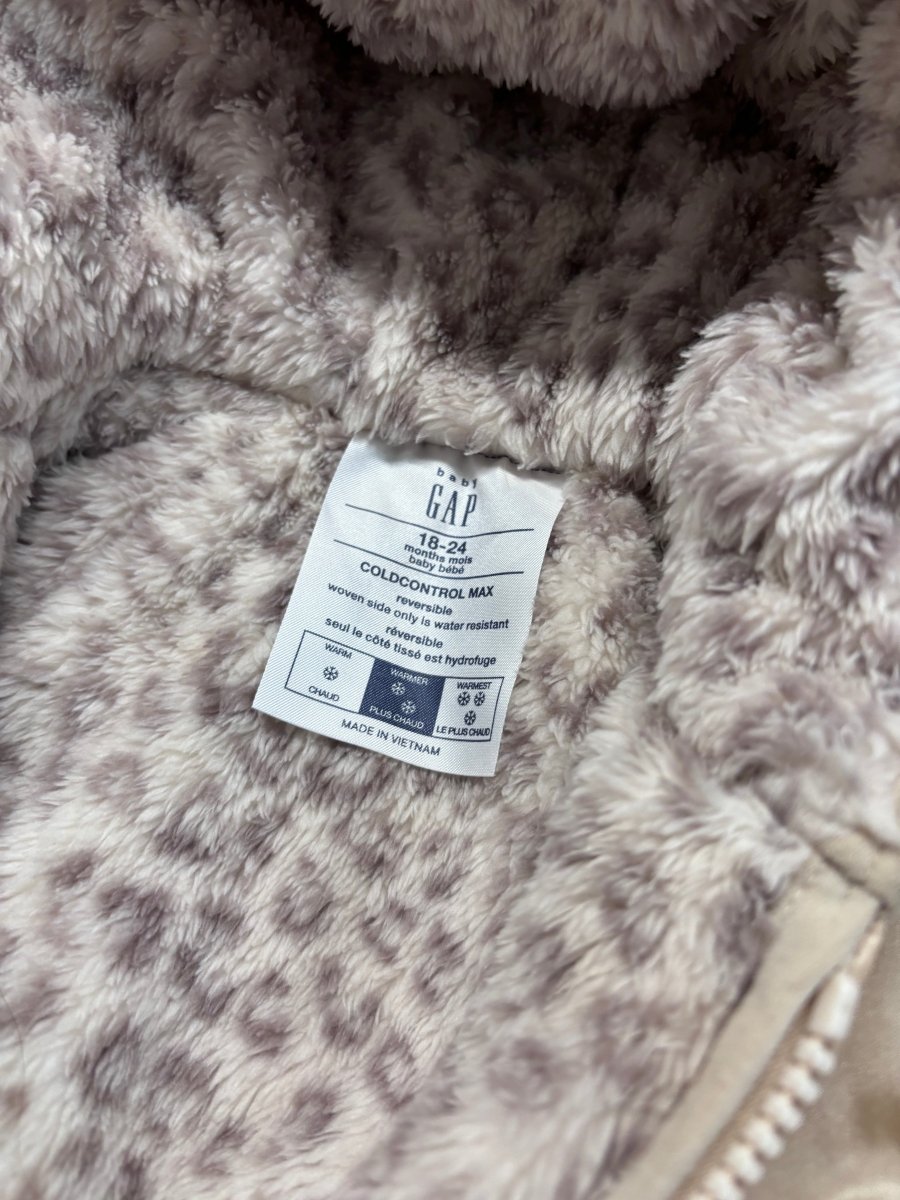 babyGap ColdControl Max Shine Puffer Jacket – Size 18–24M – Gold - Nest and Sprout-Consignment
