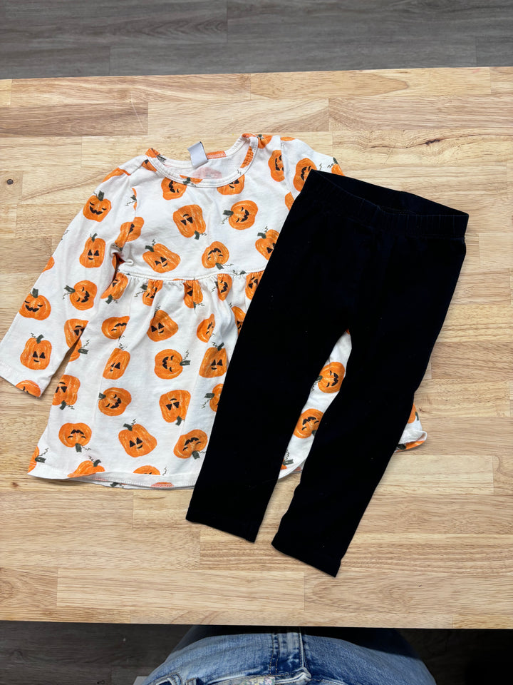 Old Navy 18-24 Month Pumpkin Dress with Leggings