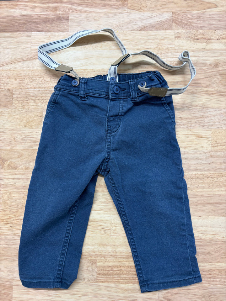 H&M 9 Month Jeans with Suspenders