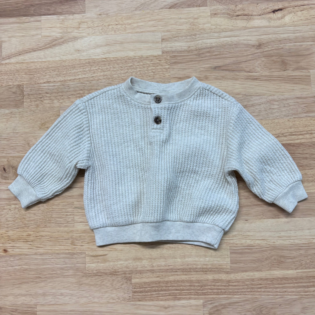 Old Navy 3-6 Month Waffle Shirt (Cream)